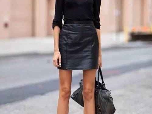 皮裙与上衣的搭配秘诀 穿出你的多变风格